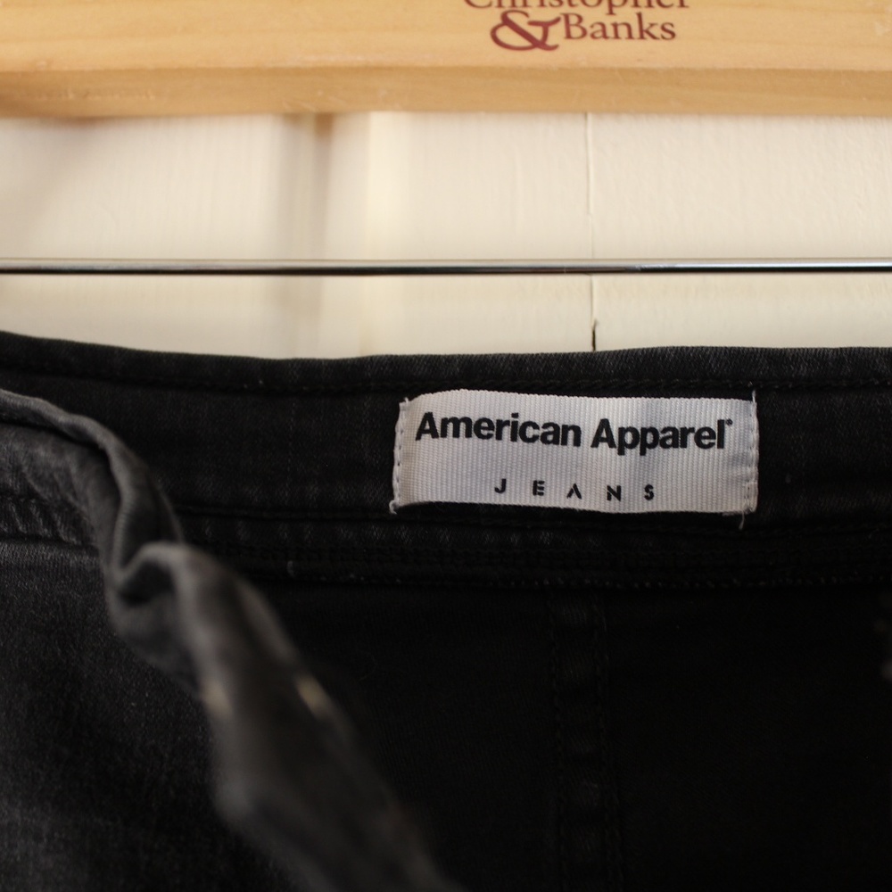 American Apparel Black Jean Shorts